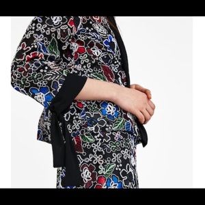 NWT FLORAL BOW EMBROIDERED JACKET FROM ZARA - M